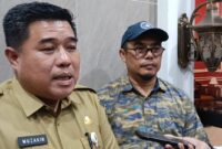 Karo Umum Muzakir dan Plt. Karo Hukum Ali Zaini usai melapor ke Polda Jambi.