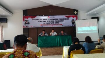 Sosialisasi Hasil Pengawasan  Pelaksanaan Pemilu Serentak di Kabupaten Karo,Digelar Bawaslu Karo