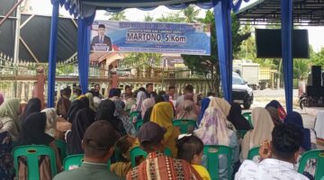 Perdana Anggota DPRD Langkat Fraksi Demokrat Martono S.Kom Turun Langsung Terima Aspirasi Masyarakat Perdamaian