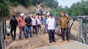 Pj Bupati Agara Tinjau Proyek Jembatan di Kecamatan Leuser Kutacane Tanah Alas